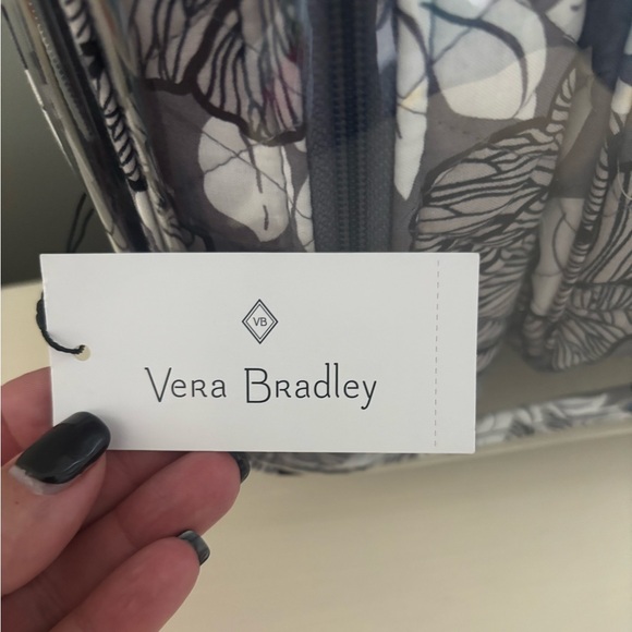 Vera Bradley 4pc Cosmetic Organizer Clear Bag with 3 Quilted Interior Bags Grey - Picture 5 of 9